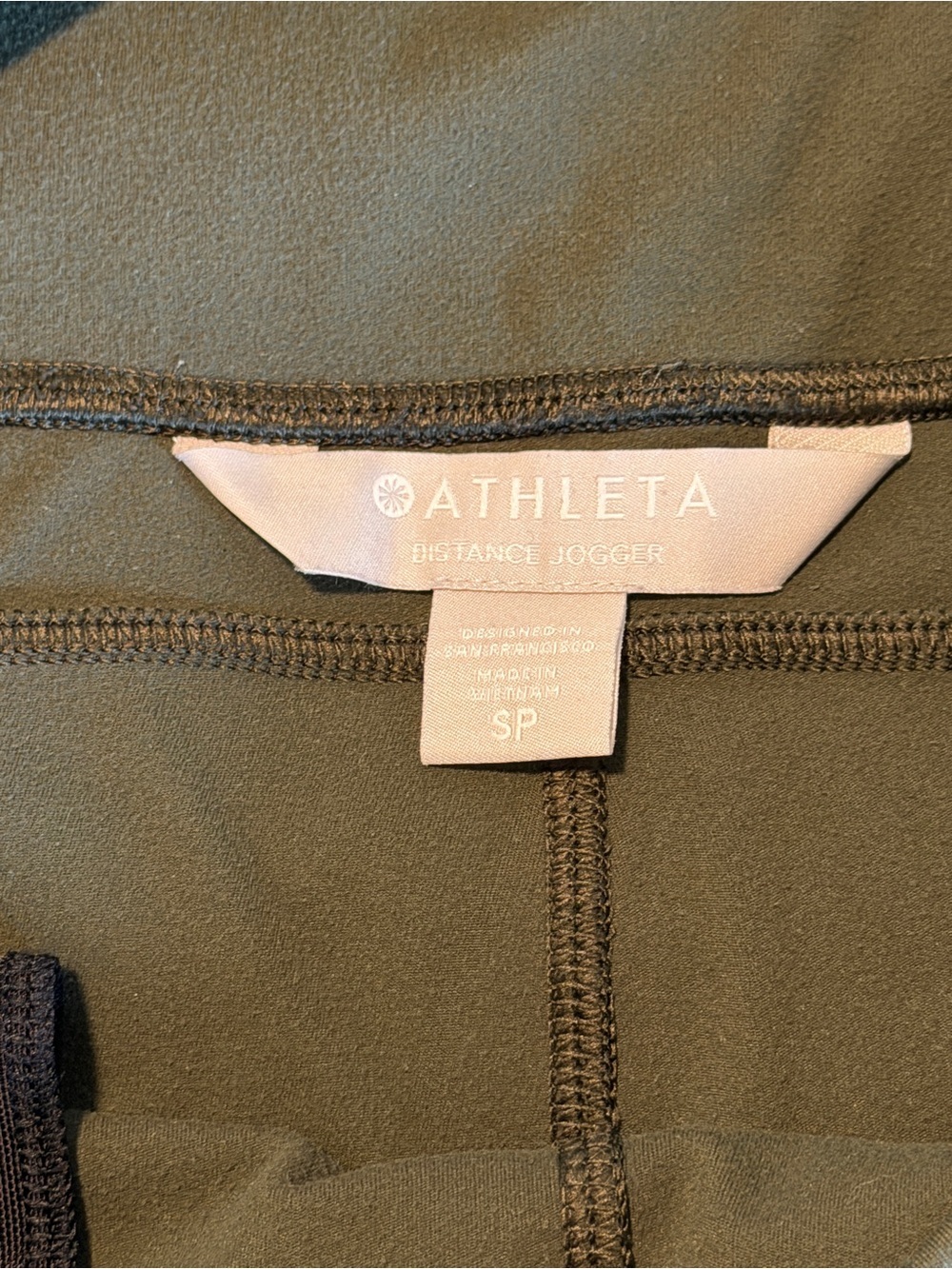 Athleta Distance Jogger Olive Green Cropped Active Joggers - Picture 4 of 4